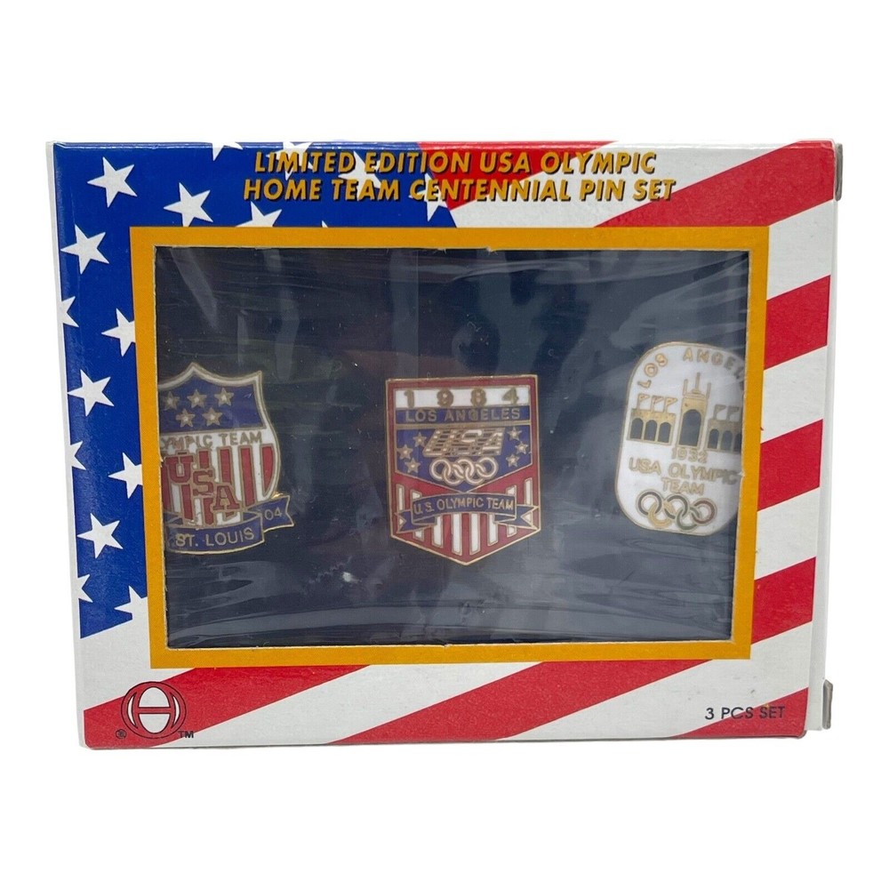1996 JC Penny Limited Edition USA Olympic Home Team Centennial Pin Set of 3